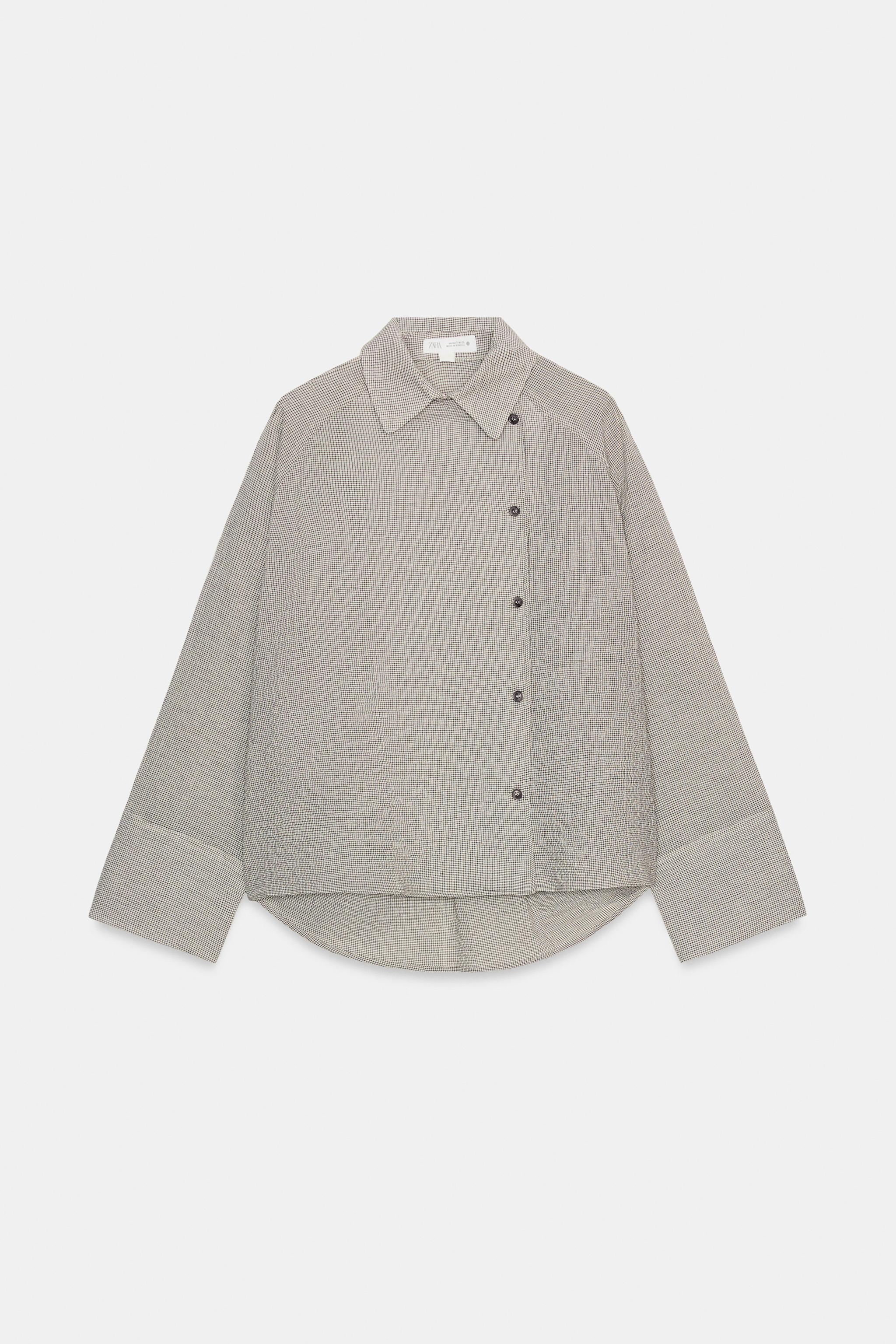 ZW COLLECTION ASYMMETRIC BUTTON-UP SHIRT